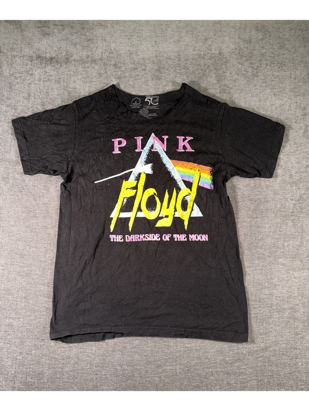 Pink Floyd The Dark Side of the Moon Black Graphic T-Shirt Medium